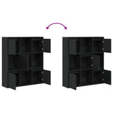 Bookcase Black Oak 89x24x101.5 cm Engineered Wood 860401