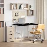 Desk Top Dark Brown 100x80x2.5 cm Solid Wood Oak Rectangular 4009036