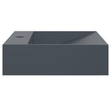 Wash Basin 50x38x11 cm Mineral Cast/Marble Cast Anthracite 155984