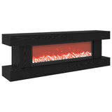 Electric Fireplace Black Oak 150 x 30 x 50 cm Engineered wood 8020785