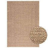 ZNTS Rug 140x200 cm Jute Look Indoor and Outdoor 364832