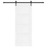 Sliding Door ORKDAL 83 x 211 cm Engineered Wood White and Black 3450268