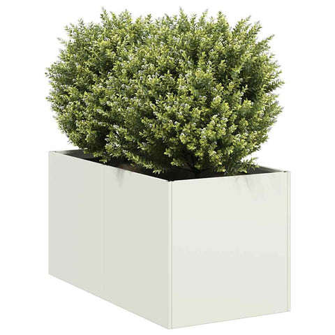 ZNTS Planter White 40x80x40 cm Cold-rolled Steel 860732