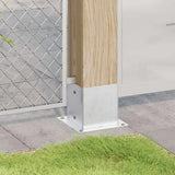 Post Bases Square 12 pcs Silver 141x141 mm Galvanised Steel 42000017