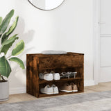816050 Shoe Bench Smoked Oak 60x30x45 cm Engineered Wood