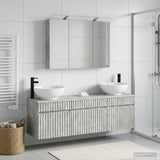 Bathroom Cabinet Set 4 pcs Concrete Grey Engineered Wood 3406618