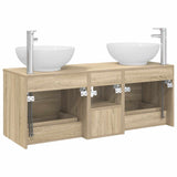 Bathroom Furniture Set 3 pcs Sonoma Oak 49.5 x 44.5 x 65 cm 3405901