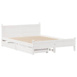 Bed Frame without Mattress White 160x200 cm Solid Wood Pine 3309765
