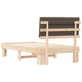 Bed Frame with Upholstered Headboard Taupe 100 x 200 cm 877512