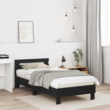 Bed Frame with Headboard Black Oak 80 x 200 cm Engineered Wood 8009023