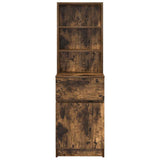 Bedside Cabinet Smoked Oak 39x35x125 cm Engineered Wood 861314
