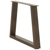 Coffee Table Legs V-Shape 2 pcs Natural Steel 60x cm Steel 4012555