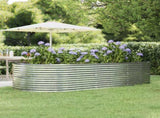 Garden Raised Bed Silver 291x140x68 cm Galvanised Steel 319102