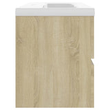 Sink Cabinet with Built-in Basin Sonoma Oak Engineered Wood 3071561