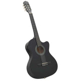 12 Piece Western Guitar Set with Equalizer and 6 Strings Black 70139