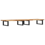Basin Shelf Wall Mounted Steel and Solid Wood Acacia 3302729