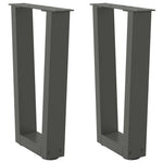 ZNTS Dining Table Legs V-Shape 2 pcs Anthracite 38x cm Steel 4012626