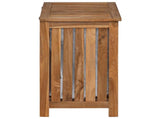 Laundry Basket Natural Solid Teak Wood 42024285