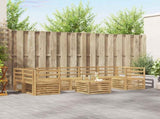 Outdoor Sofa Set 8 pcs White Solid Acacia Wood 3391534