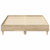 Bed Frame No Mattress Sonoma Oak 120x200 cm Engineered Wood 861032