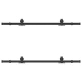 Sliding Door Hardware Kit 152,5 cm Steel Black 3295731