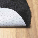Shaggy Rug High Pile NAVARRA Black 240x240 cm Polyester 4102926