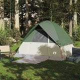 ZNTS Camping Tent Dome 4-Person Green Waterproof 94699