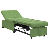 Sofa Bed Light Green 194 x 67 x 82 cm Velvet 42008597