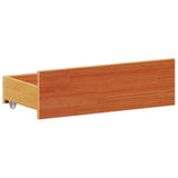Bookcase Bed without Mattress Wax Brown 150x200 cm King Solid Wood Pine 3308920