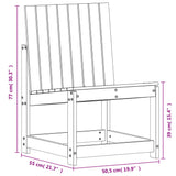 3 Piece Garden Lounge Set Impregnated Wood Pine 832624