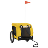 Pet Bike Trailer Yellow and Black Oxford Fabric and Iron 94008