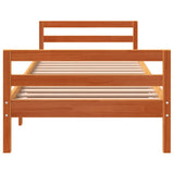 Bed Frame without Mattress Wax Brown 90x200 cm Solid Wood Pine 844485