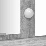 Dressing Table with Door Grey 102 x 33 x 135 cm Engineered Wood 865186