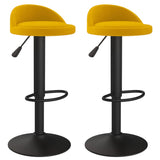 Bar Stools 2 pcs Yellow Velvet 333608