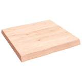 Table Top 60x60x cm Untreated Solid Wood Live Edge 363871