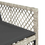 13 Piece Garden Dining Set with Cushions Light Grey Poly Rattan 3210863