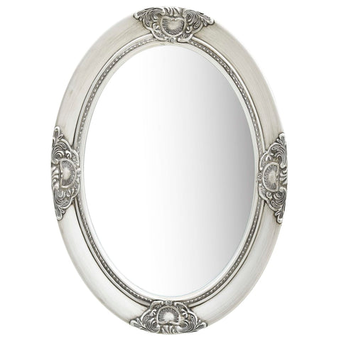 ZNTS Wall Mirror Baroque Style 50x70 cm Silver 320354