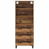 Highboard with Drawer 2 pcs Old Wood Engineered Wood 3415673