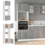 Microwave Cabinet "Lyon" Grey Sonoma 60x57x207 cm Engineered Wood 815604