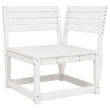 ZNTS 5 Piece Garden Sofa Set White Solid Wood Pine 3216996