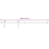 Sliding Door Hardware Kit 200 cm Steel White 151708