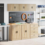 Garage Cabinets 6 pcs Sonoma Oak Engineered Wood 3328343
