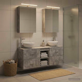 Bathroom Cabinet Set 5 pcs Concrete Grey Engineered Wood 3406674