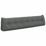 Back Pillow Dark Grey 200 x 24 x 50 cm Fabric 42014587