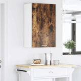 Hanging Cabinet with Door Smoked Oak and White 50 x 31 x 80 cm 884270