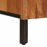 Sideboard Acacia Brown Finish 90 x 33 x 75 cm Solid Mango Wood 4017928