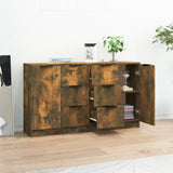 Sideboards 2 pcs Smoked Oak 60x30x70 cm Engineered Wood 3115793