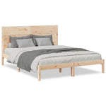 Extra Long Bed Frame without Mattress 160x220 cm Solid Wood 3309287