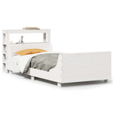 Bed Frame without Mattress White 90x190 cm Single Solid Wood Pine 3306481