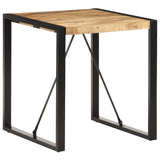 321596 Dining Table 70x70x75 cm Solid Rough Mango Wood